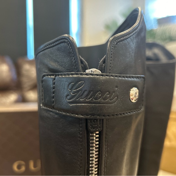 Gucci Eiffel Leather Knee Boots Size 9.5US - Picture 5 of 11
